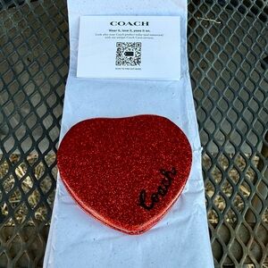 Coach Glitter Heart Shaped Mirror